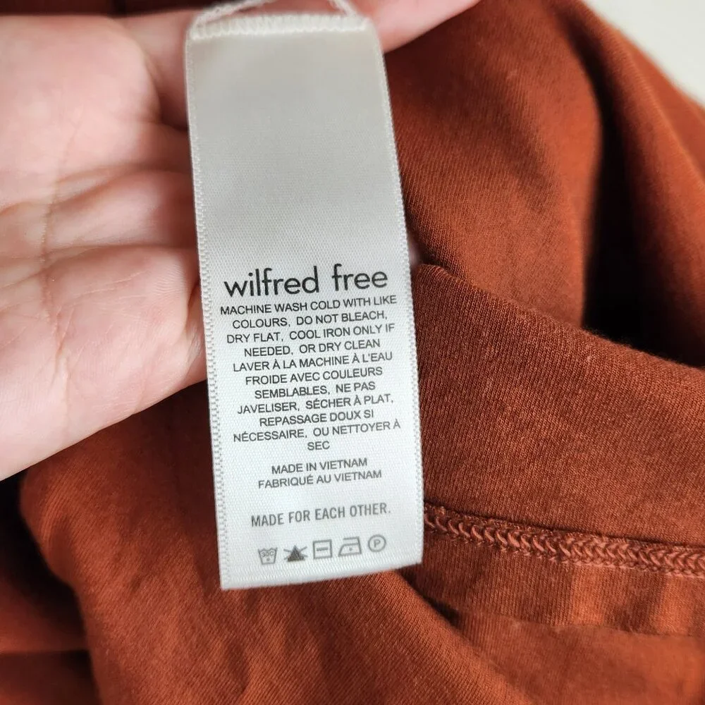 Aritzia Wilfred Free Orbit Ruched Mini Dress in Rich Copper sz S - Picture 7 of 8